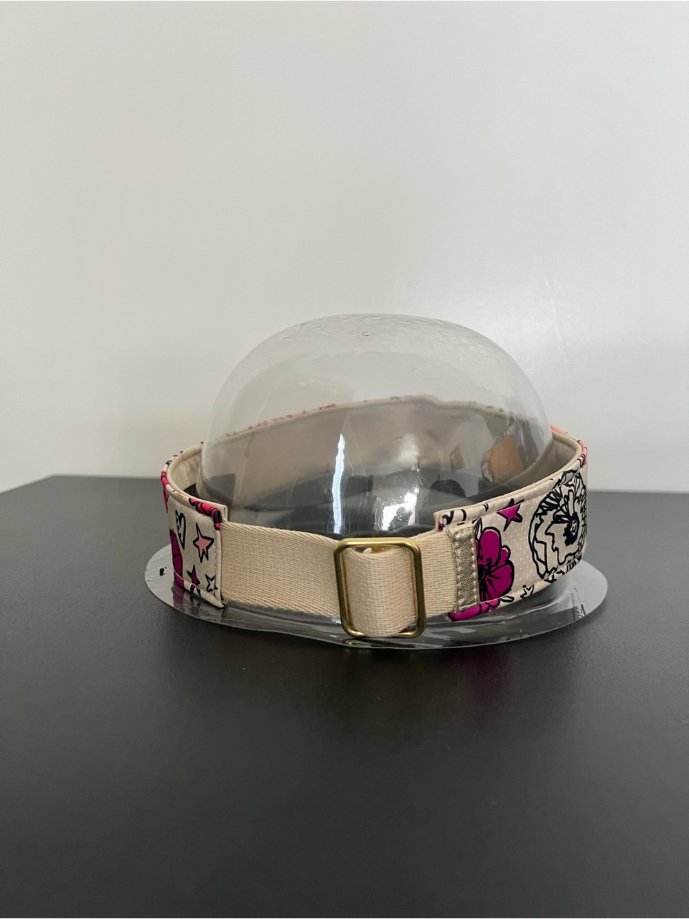 Coach Pink Floral Doodle Visor on Cream - Picture 4 of 7